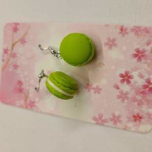GREEN MACARON EARRINGS
